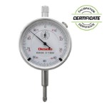 Måleur 0-10 x 0,01 mm med tolerancepile og flad bagplade (Inkl. Certifikat)